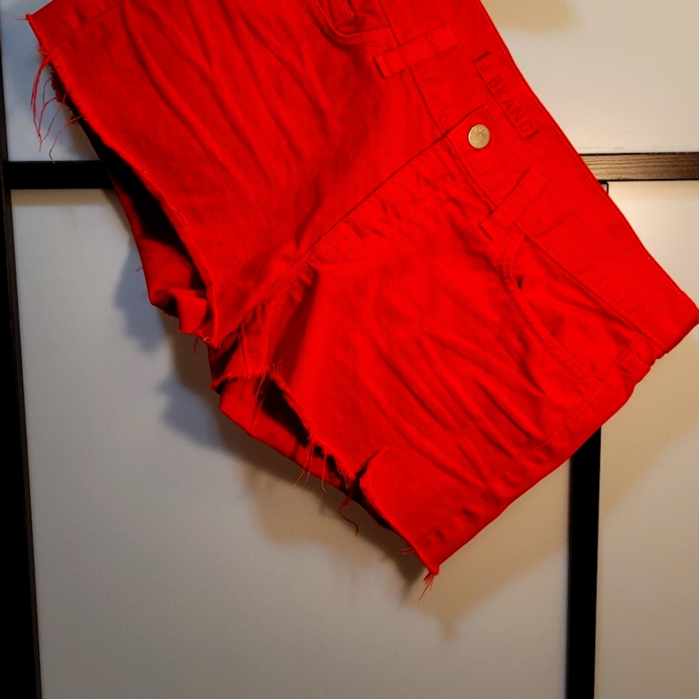 J. BRAND DENIM RED/ORANGE SHORTS